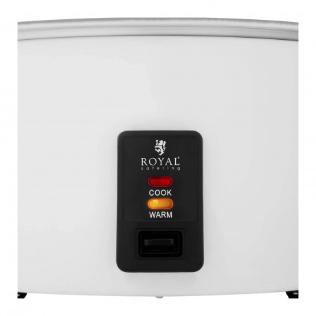 Royal Catering Royal Catering Reiskocher Gastro Reiskocher Elektrisch Dampfkocher Reiskochtopf Gemusegarer 10 L, 1550 W  Рисоварка Royal Catering Гстроварка для рисования Электрическая пароварка Кастрюля для приготовления риса Овощная плита 10 л, 1550 Вт