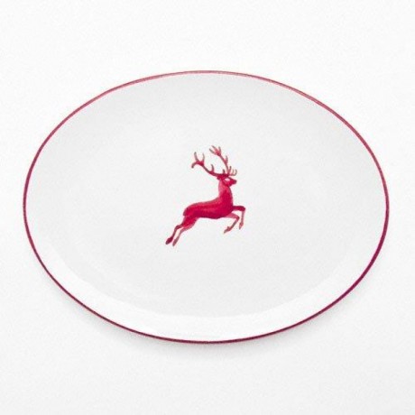 Gmundner Keramik Gmundner Keramik Bordeauxroter Hirsch Platte oval 33x26x2,5 cm Gmundner ceramics Бордо Тарелка из благородного оленя овальная 33x26x2,5 см
