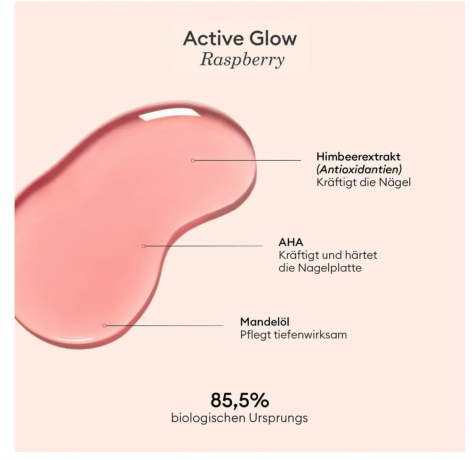 Manucurist Active Glow Blueberry + Raspberry, укрепляющий лак для ногтей с эффектом геля и натурального сияния, холодный розово-лиловый и ягодно-розовый, уход и укрепление ногтей, 2х15 мл