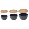 Bitz Bitz Gastro black / dark blue Schussel mit Deckel Set 3-tlg. d: 10 cm / 12 cm / 14 cm Bitz Gastro черная/темно-синяя миска с крышкой, комплект из 3 предм. д: 10см / 12см / 14см