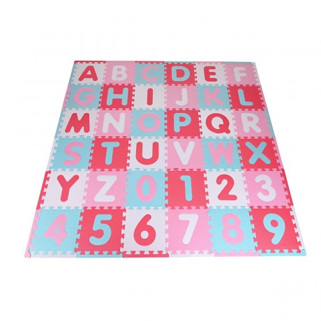 KNORR Toys Puzzlematte Alphabet + Zahlen pink-rosa Коврик-пазл алфавит+цифры розовый-розовый