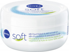 NIVEA Soft Creme, 50 ml, Нивеа Освежающий увлажняющий крем, масло жожоба и витамин E, для лица тела и рук, 50 мл