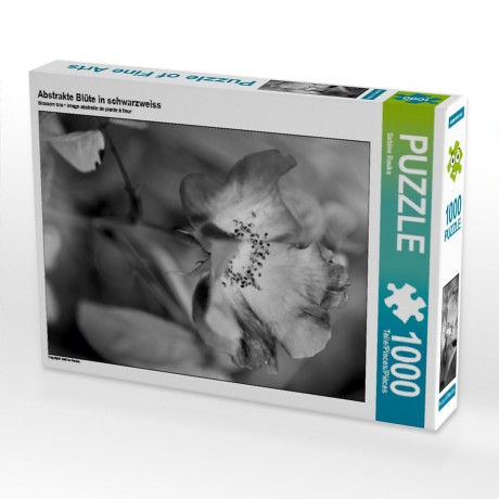 CALVENDO Puzzle CALVENDO Puzzle Abstrakte Blute in schwarzweiss Пазл CALVENDO Puzzle Абстрактные цветы в черно-белом цвете