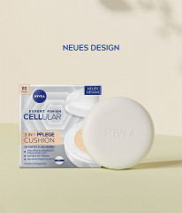 NIVEA Expert Finish Cellular 3in1 Pflege Cushion 02 Mittel, 15 g, Нивеа кушон SPF 15 гиалуроновая кислота, витамин E, креатин 15 г