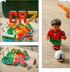 LEGO Editions CR7 Cristiano Ronaldo Конструктор Криштиану Роналду CR7 Football Highlights (Дания), 325 деталей, коллекционная модель с минифигуркой, футбольный декор