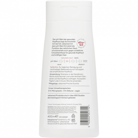 SEBAMED Anti-Schuppen Shampoo, 400 ml, Себамед Шампунь против перхоти с активным компонентом Piroctone Olamine, 400 мл