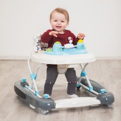 fillikid Lauflerngerat mit Schaukelfunktion grau mit Zick-Zack Einhang Ходунки с функцией качания