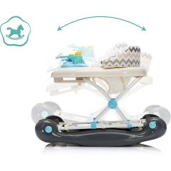 fillikid Lauflerngerat mit Schaukelfunktion grau mit Zick-Zack Einhang Ходунки с функцией качания