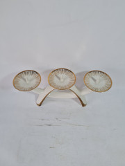 Подсвечник винтажный Alka Kunst Bavaria, белый фарфор с позолоченным декором, 26 x 6 x 11 см, Германия, 1960-70гг.