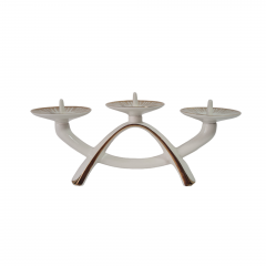 Подсвечник винтажный Alka Kunst Bavaria, белый фарфор с позолоченным декором, 26 x 6 x 11 см, Германия, 1960-70гг.