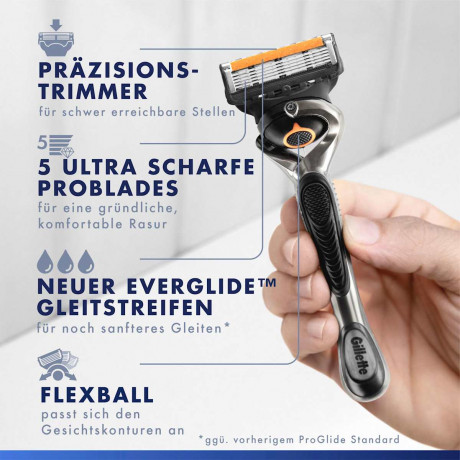 GILLETTE Rasierklingen, ProGlide, 12 St, Джилетт Сменные кассеты ProGlide для мужской бритвы, 12 шт.