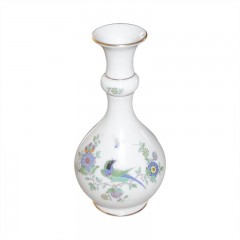 Meissen Meissen  'Neuer Ausschnitt - Indische Fels- Blumen- und Vogelmalerei 125 bunt mit Goldrand' Vase 18 cm Meissen &quot;Новый раздел - Индийский камень, цветы и птицы, роспись 125 красок с золотым ободком&quot; Ваза 18 см