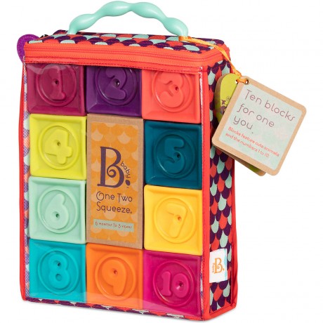 B.Toys Bauklotze mit Zahlen One Two Squeeze Строительные блоки с номерами один два сожмите