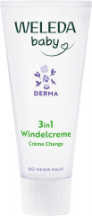 WELEDA Derma 3in1 Windelcreme Weisse Malve, 50 ml, Детский крем под подгузник Derma 3 в 1 с белой мальвой без отдушки и спирта, с рождения, 50 мл