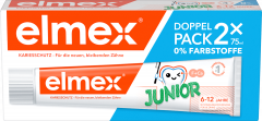 elmex Zahnpasta Kinder Junior 6-12 Jahren (2x75ml), 150 ml, Детская зубная паста Junior для укрепления эмали, 6–12 лет, 2 × 75 мл