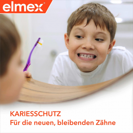 elmex Zahnpasta Kinder Junior 6-12 Jahren (2x75ml), 150 ml, Детская зубная паста Junior для укрепления эмали, 6–12 лет, 2 × 75 мл