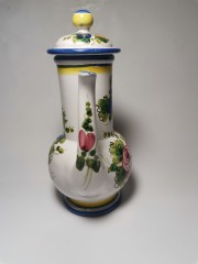 German porcelain, Винтажный керамический Чайник с цветами 23см, 1950-60гг.