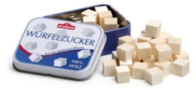 ERZI Spiellebensmittel Wurfelzucker in der Dose Играйте в кубики пищевого сахара в банке