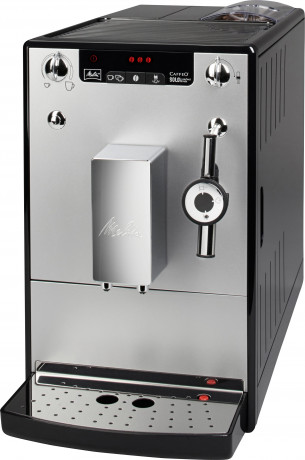 Melitta Melitta Kaffeevollautomat Solo  Perfect Milk E957-203, silber/schwarz, Cafe cremeEspresso per One Touch, Milchschheisse Milch per Drehregler  Полностью автоматическая кофемашина Melitta Solo Perfect Milk E957-203, серебристый/черный, кофе-крем-эсп