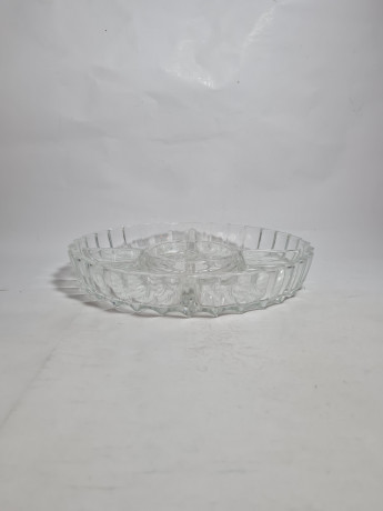 Тарелка винтажная Im Stil Nachtmann, стекло, 25 см, Германия, 1970-80гг.