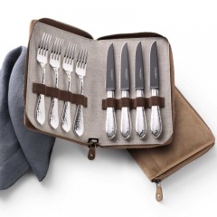 Robbe &amp; Berking Robbe &amp; Berking Martele - 150 g versilbert Grillset Frozen Black 8-tlg. Robbe &amp;amp; Berking Martele - набор для гриля Frozen Black 150 г посеребренный 8 предм.