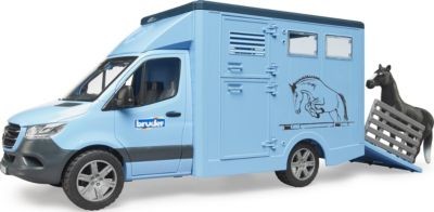 Bruder Mercedes Benz Sprinter Tiertransport mit einem Pferd Транспорт для перевозки животных Mercedes Benz Sprinter с лошадью