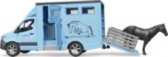 Bruder Mercedes Benz Sprinter Tiertransport mit einem Pferd Транспорт для перевозки животных Mercedes Benz Sprinter с лошадью