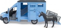 Bruder Mercedes Benz Sprinter Tiertransport mit einem Pferd Транспорт для перевозки животных Mercedes Benz Sprinter с лошадью