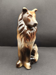 Статуэтка винтажная &quot;Коричневый пес&quot;, фарфор, 18 х 11 см, Бразилия, 1970-80гг.
