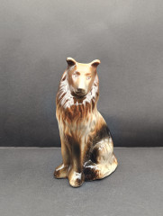 Статуэтка винтажная &quot;Коричневый пес&quot;, фарфор, 18 х 11 см, Бразилия, 1970-80гг.