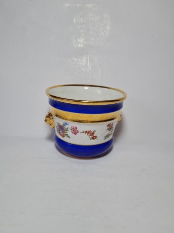 Чаша для бритья винтажная "Голова льва" с обильной позолотой 24 К, 12 x 16 см Германия, 1960-70гг.