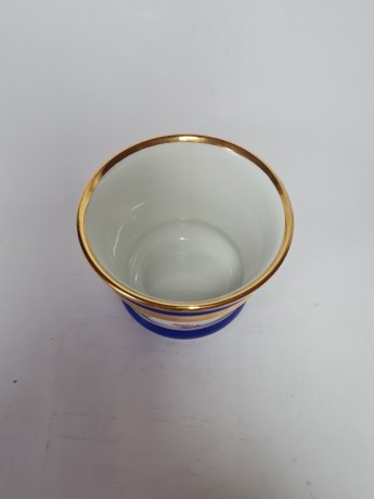 Чаша для бритья винтажная "Голова льва" с обильной позолотой 24 К, 12 x 16 см Германия, 1960-70гг.