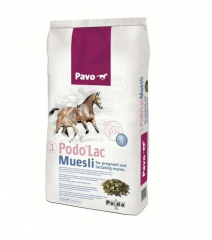 Pavo Podo Lac Musli 15kg, Корм для кобыл (Нидерланды), 15 кг, мюсли для жеребых и лактирующих лошадей, поддержка развития жеребёнка, с витаминами, минералами и аминокислотами