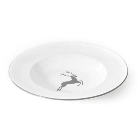 Gmundner Keramik Gmundner Keramik Grauer Hirsch Pastateller Gourmet d: 29 cm / h: 4,5 cm Тарелка Gmundner Ceramics Grey Deer Pasta Gourmet d: 29 см / высота: 4,5 см