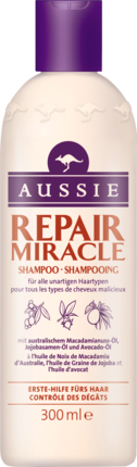 AUSSIE Miracle SH, Восстанавливающий Шампунь для Непослушных Волос с Маслом Жожоба и Авокадо 300 мл