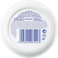 NIVEA Soft Creme, 375 ml, Нивеа Освежающий увлажняющий крем, масло жожоба и витамин E, для лица тела и рук, 375 мл