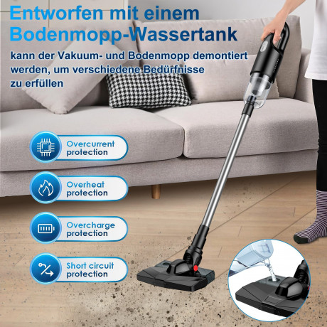 Tisoutec Tisoutec Akku-Handstaubsauger Handstaubsauger,Autostaubsauger 12000Pa Mit 6000mA-Akku,Staubsauger, Multifunktionaler Staubsauger fur Haus,Haustier und Auto,Leistungsstarker Handstaubsauger fur Nass und Trocken Беспроводной ручной пылесос Tisout