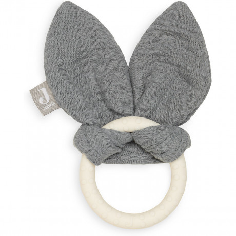jollein Beissring siliconen Bunny ears storm grey Прорезыватель силиконовый Заячьи ушки буря серый