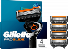 GILLETTE Rasierklingen, ProGlide, 4 St, Джилетт Сменные кассеты ProGlide для мужской бритвы, 4 шт.