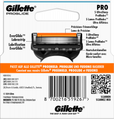 GILLETTE Rasierklingen, ProGlide, 4 St, Джилетт Сменные кассеты ProGlide для мужской бритвы, 4 шт.