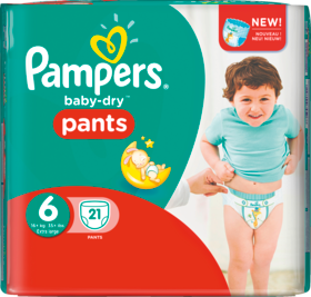 Pampers Подгузники-трусики Baby-Dry Pants Размер 6 Экстра large 16+kg, 21 шт