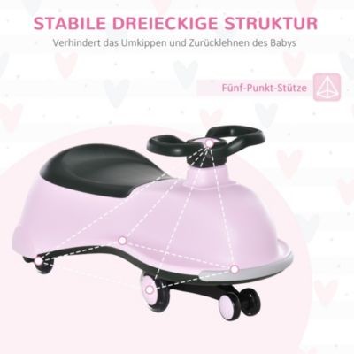 HOMCOM Rutscherauto mit Stauraum und LEDs Райдер с местом для хранения и светодиодами