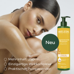 WELEDA Regenerierende Bodylotion, 250 ml, Восстанавливающий лосьон для тела с облепиховым и аргановым маслами и витамином C, 250 мл