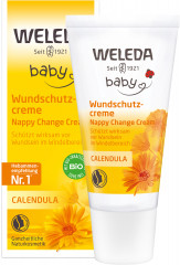 Weleda baby CALENDULA Wundschutzcreme, 30 ml, Детский защитный крем под подгузник с календулой и оксидом цинка, 30 мл