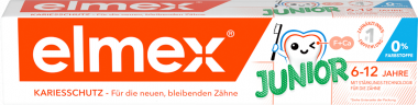 elmex Zahnpasta Kinder Junior, 6-12 Jahren, 75 ml, Детская зубная паста Junior для укрепления эмали и защиты от кариеса, 6–12 лет, 75 мл
