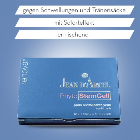 JEAN D'ARCEL Phyto StemCell pads revitalisante yeux RENOVAR Augenpads Soforthilfe gegen unerwunschte Falten  Прокладки Phyto StemCell revitalisante yeux RENOVAR прокладки для глаз немедленная помощь против нежелательных морщин