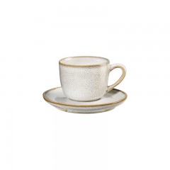 ASA SELECTION ASA Saisons Sand Espressotasse mit Untertasse 0,09 L / h: 5,5 cm Чашка для эспрессо ASA Saisons Sand с блюдцем 0,09 л / высота: 5,5 см