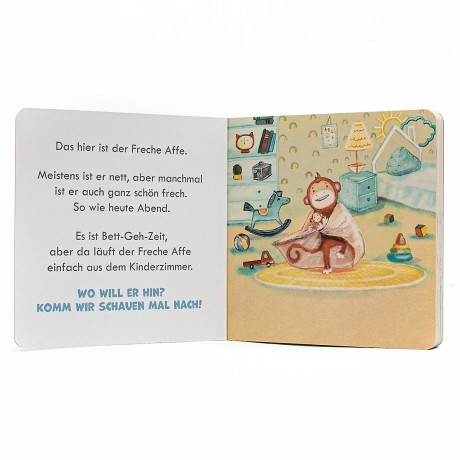 Hosenmax Schlaf gut frecher Affe (Pappbilderbuch) fur Kinder Спи спокойно