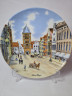 Kaiser Berg Декоративная тарелка с изображением улочек г. Любек, 24 x 3 см, Германия, 1970-80гг.