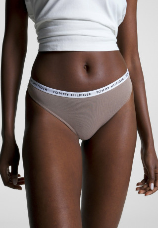 Tommy Hilfiger 3 PACK Briefs flora pink oat milk black 3 НАБОР трусов флора розовый овсяный молочный черный